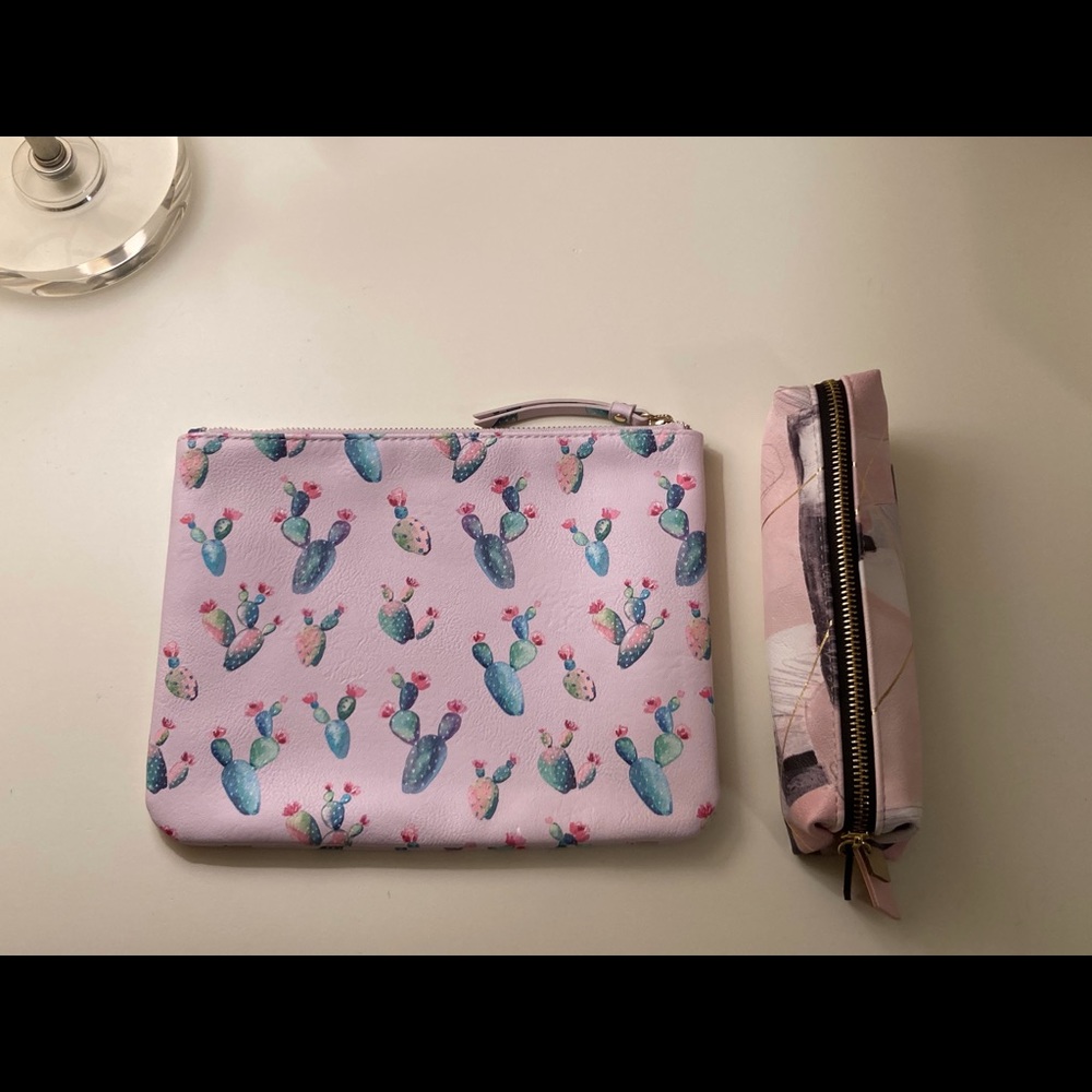 NWOT Two Indigo Pencil Cases, Pink